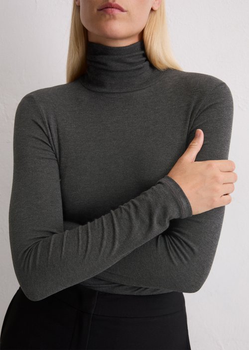 Longsleeve regular — Dark Grey Melange