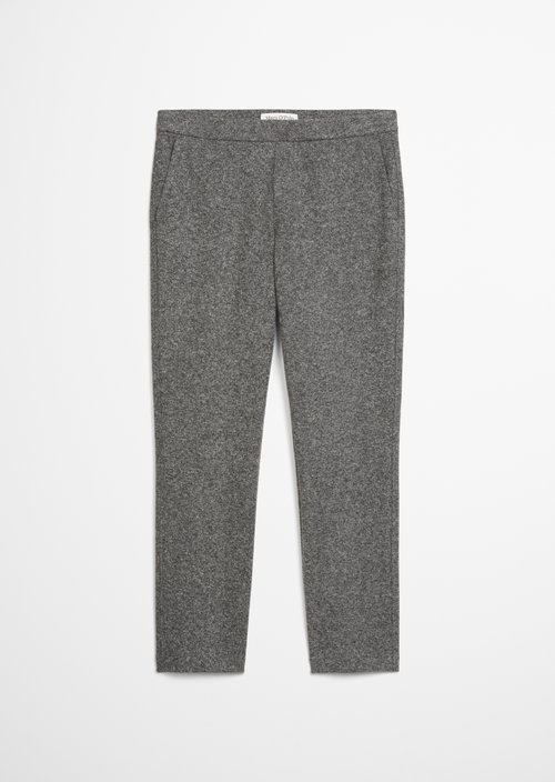 Tweed jersey pants slim — Dark Grey