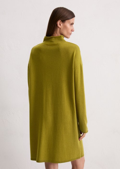 Relaxed fine knit sweater dress — Deep Pea