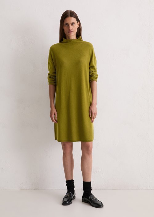 Relaxed fine knit sweater dress — Deep Pea