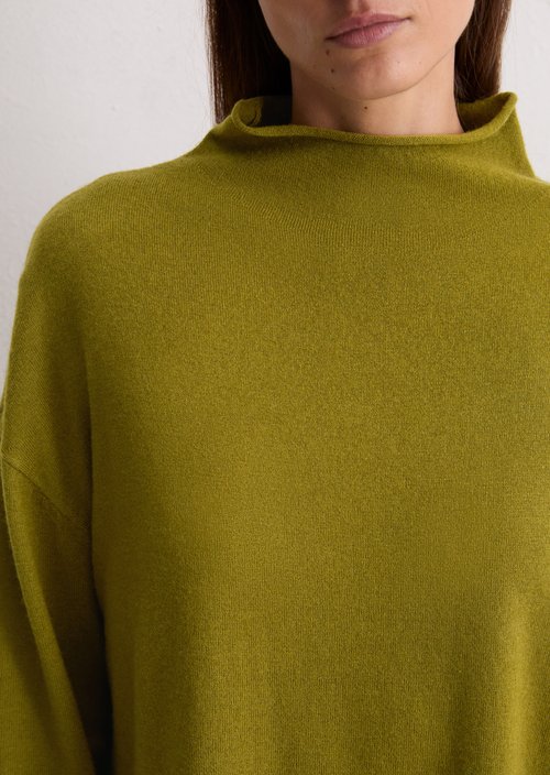 Relaxed fine knit sweater dress — Deep Pea