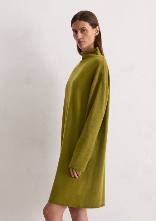 Relaxed fine knit sweater dress — Deep Pea