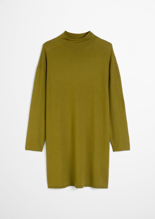 Relaxed fine knit sweater dress — Deep Pea