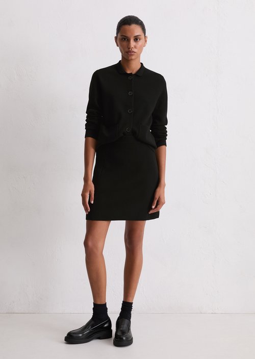 Mini knitted skirt regular — Black
