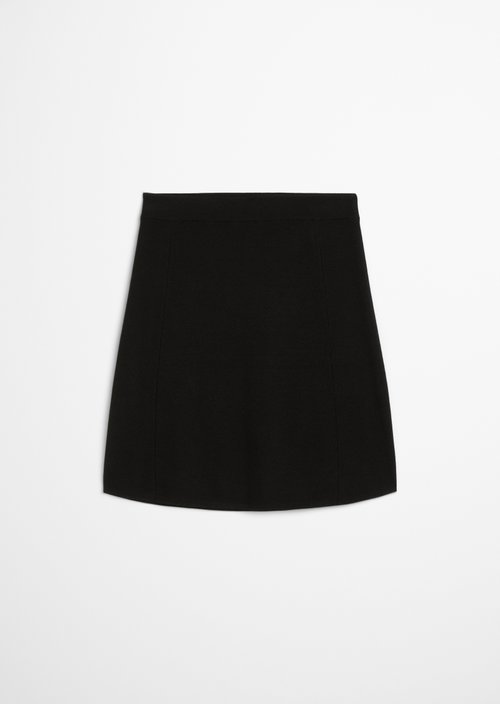 Mini knitted skirt regular — Black