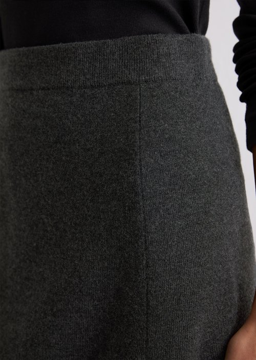 Mini knitted skirt regular — Dark Grey Melange