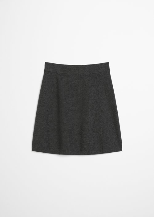 Mini knitted skirt regular — Dark Grey Melange
