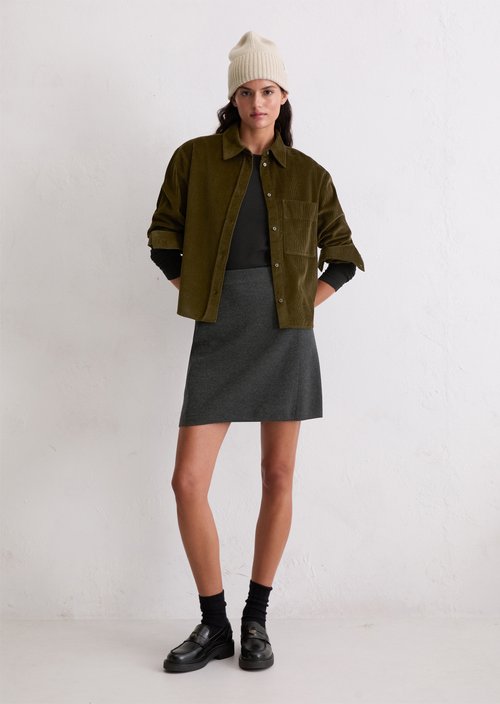 Mini knitted skirt regular — Dark Grey Melange