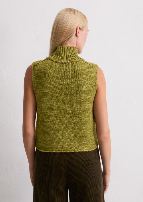 Sleeveless sweater loose — Bright Pea