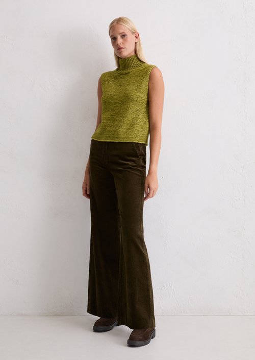 Sleeveless sweater loose — Bright Pea