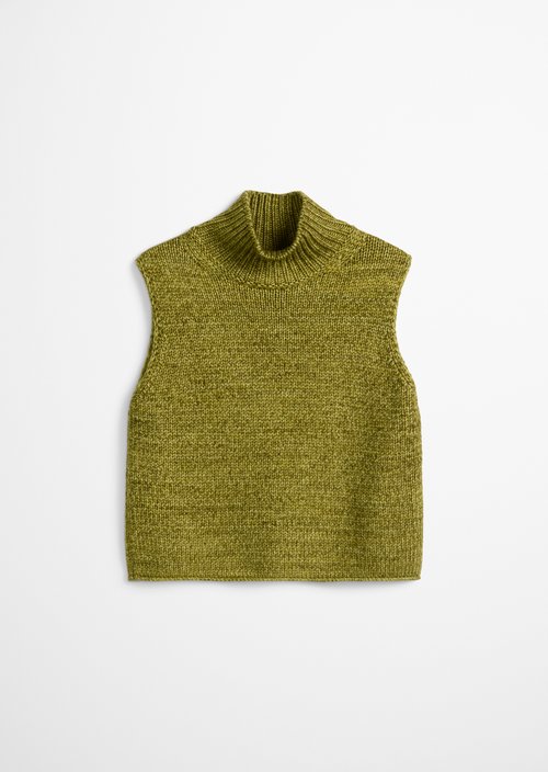Sleeveless sweater loose — Bright Pea