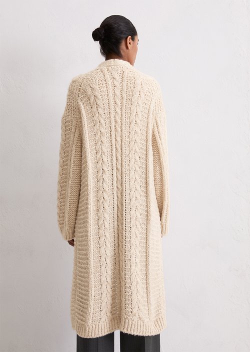 Long cardigan oversize — Light Oat