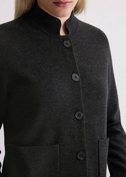 Cardigan slim — Dark Grey Melange