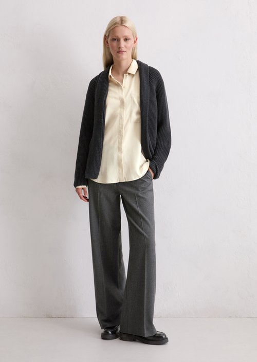 DfC Cardigan regular — Dark Grey Melange