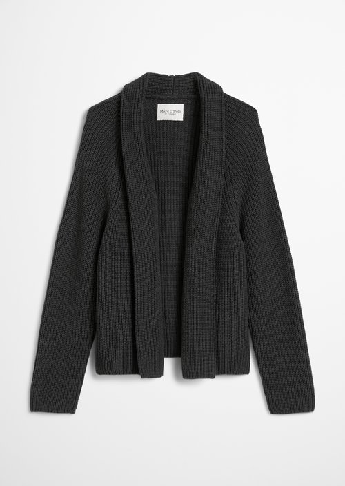 DfC Cardigan regular — Dark Grey Melange