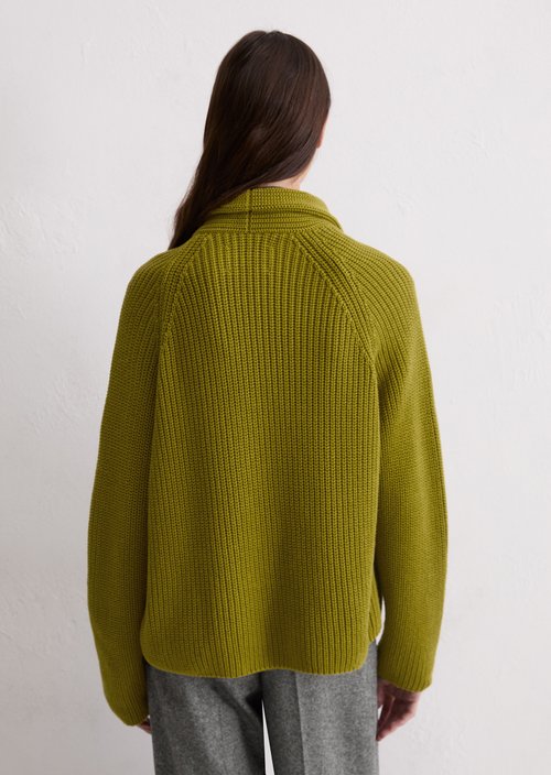 DfC Cardigan regular — Bright Pea