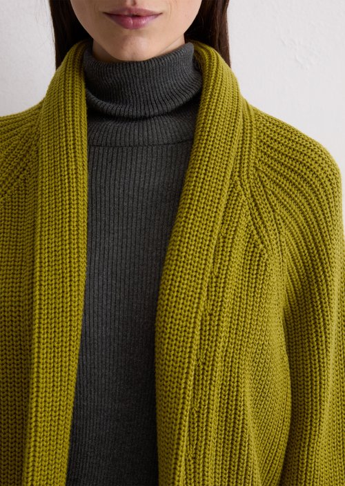 DfC Cardigan regular — Bright Pea