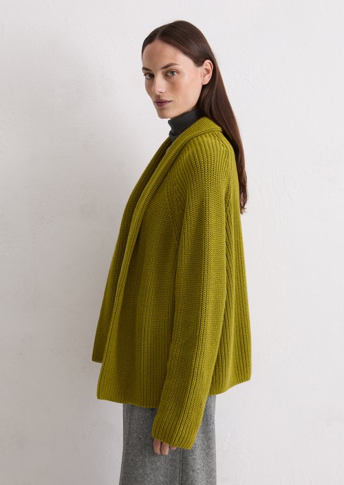 DfC Cardigan regular — Bright Pea