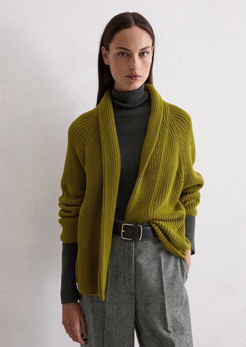 DfC Cardigan regular — Bright Pea
