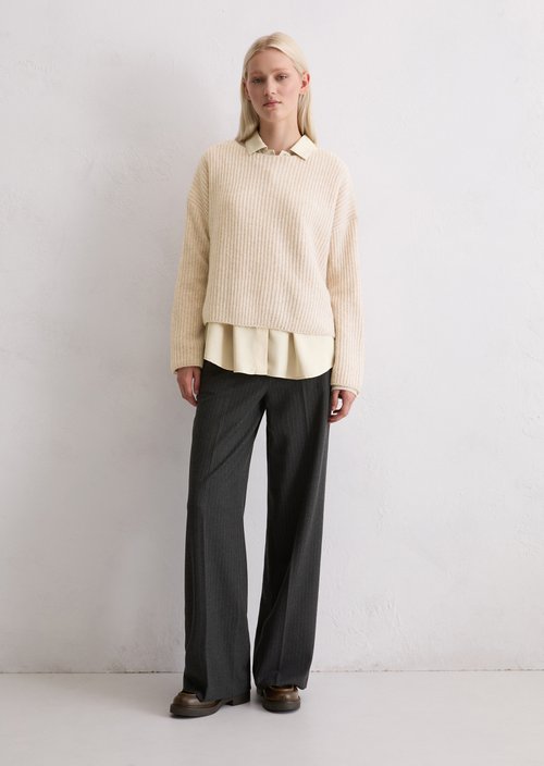 Knitted sweater oversized — Light Oat