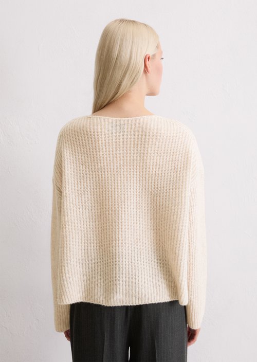 Knitted sweater oversized — Light Oat