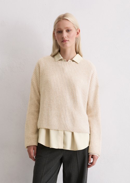 Knitted sweater oversized — Light Oat