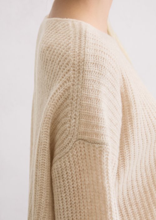 Knitted sweater oversized — Light Oat