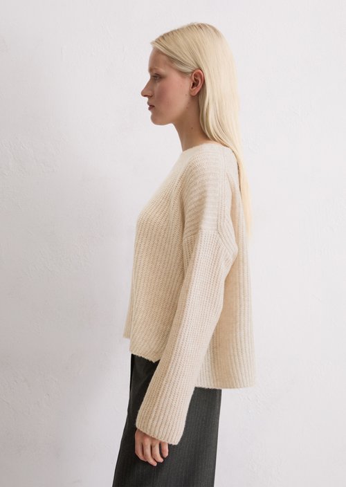 Knitted sweater oversized — Light Oat