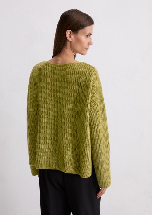 Knitted sweater oversized — Deep Pea