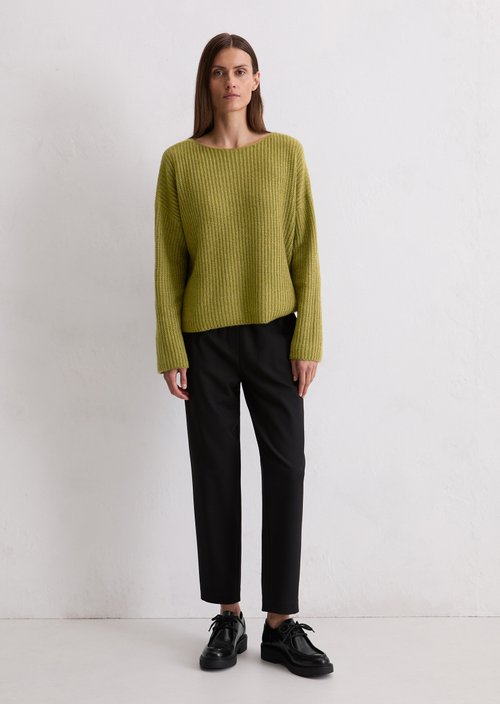 Knitted sweater oversized — Deep Pea