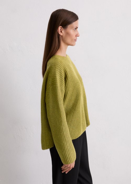 Knitted sweater oversized — Deep Pea