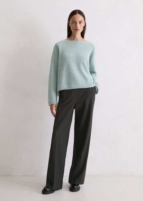 Knitted sweater oversized — Silvery Blue