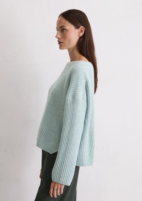 Knitted sweater oversized — Silvery Blue