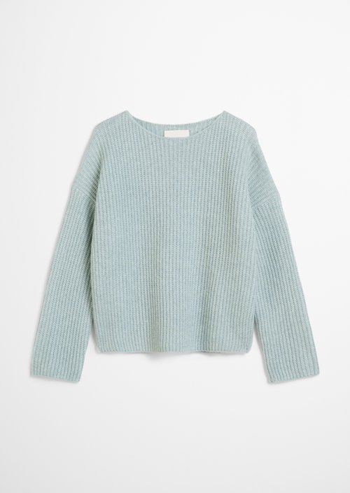 Knitted sweater oversized — Silvery Blue