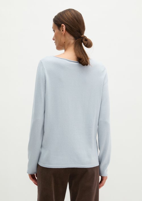 Regular fine knit sweater — Glacial Blue