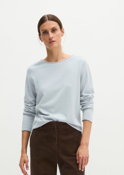 Regular fine knit sweater — Glacial Blue