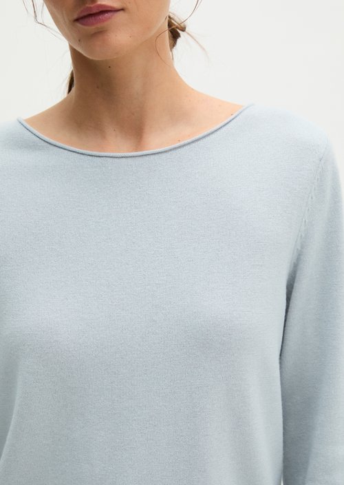 Regular fine knit sweater — Glacial Blue