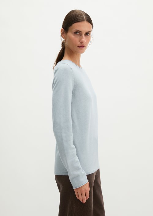 Regular fine knit sweater — Glacial Blue