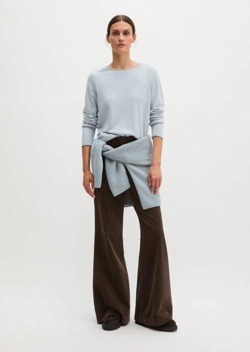 Regular fine knit sweater — Glacial Blue