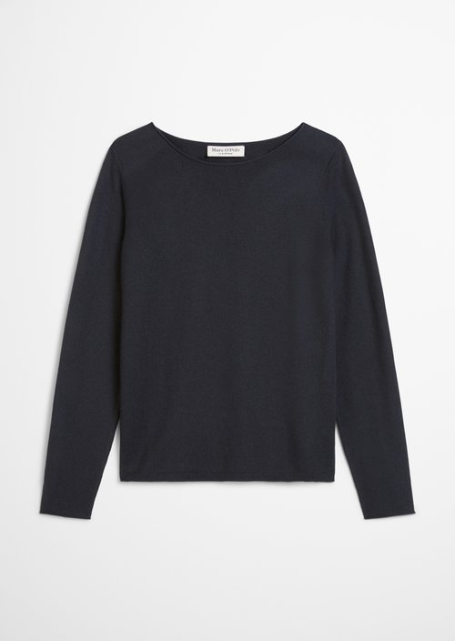 Regular fine knit sweater — Deep Night Blue