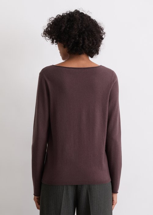 Regular fine knit sweater — Black Cherry