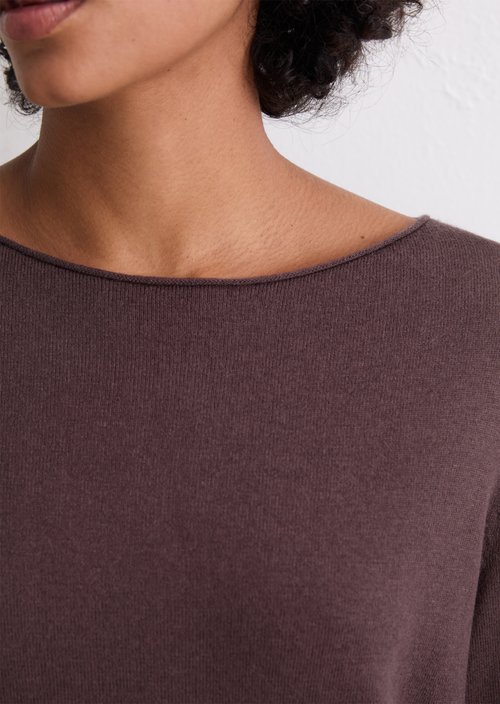Regular fine knit sweater — Black Cherry