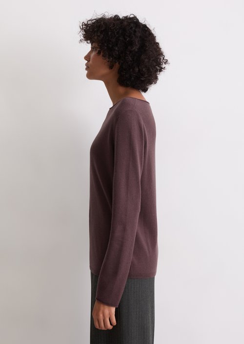 Regular fine knit sweater — Black Cherry