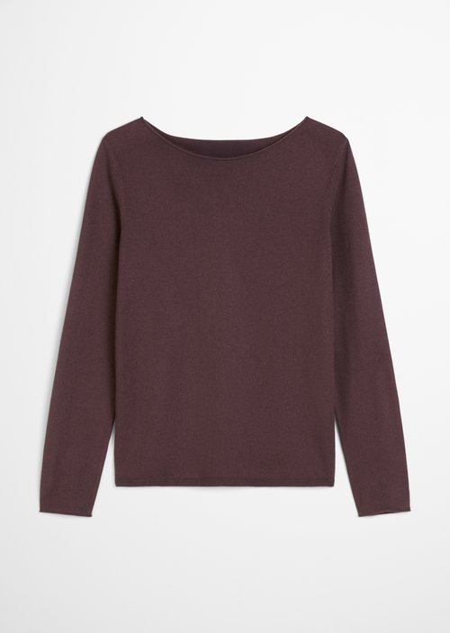 Regular fine knit sweater — Black Cherry