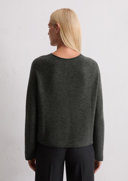Seamless sweater loose — Dark Grey Melange