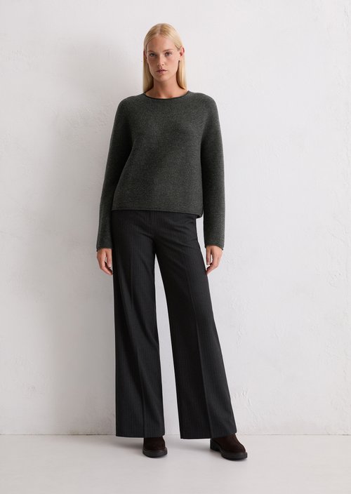Seamless sweater loose — Dark Grey Melange