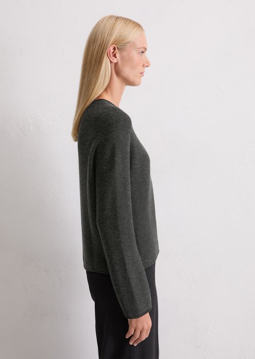 Seamless sweater loose — Dark Grey Melange