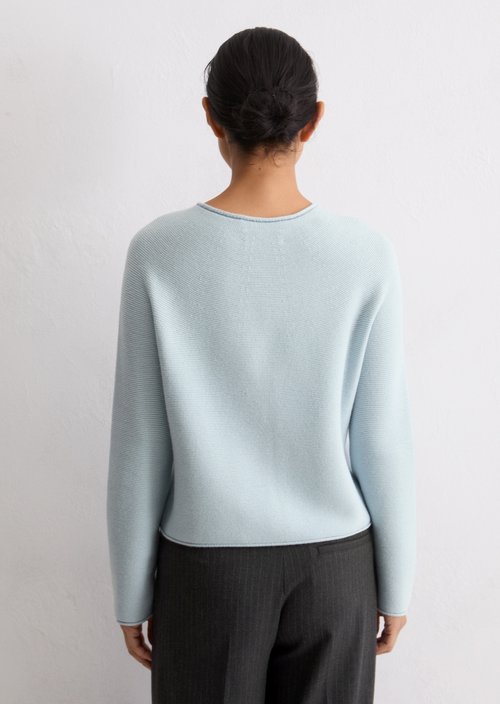 Seamless sweater loose — Silvery Blue
