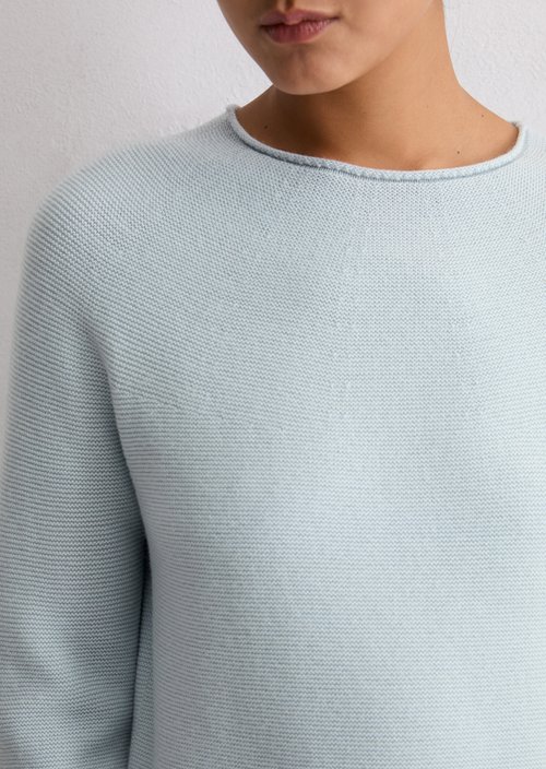 Seamless sweater loose — Silvery Blue