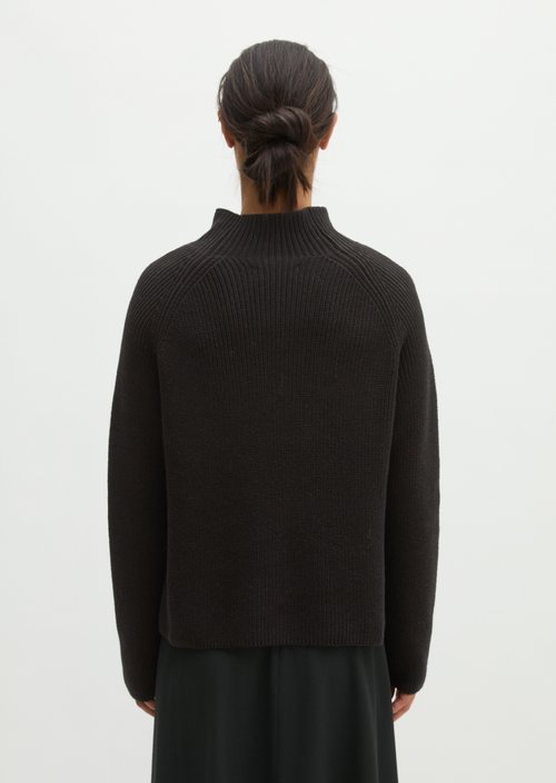 Regular-Fit Knit Sweater — Black